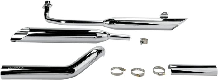 Глушитель Slash-Cut Mufflers Chrome для VStar 650 04-10